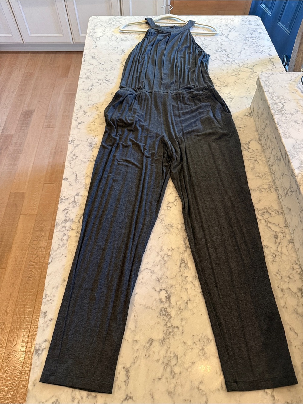 Trina Turk Sleeveless Charcoal Wide-Leg Jumpsuit